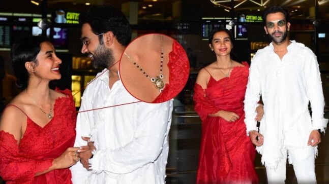 Rajkummar Rao’s wife Patralekhaa wears Sabyasachi mangalsutra. Here’s the price