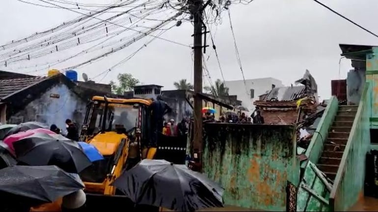 More than 50 families were living in the Pernambut area in Vellore when the wall of a building collapsed in the locality. (Image: View from the location where the incident took place.)