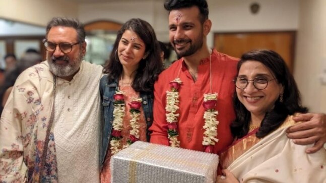 Boman Irani, wife Zenobia welcome newlyweds Viraf Patel, Saloni Khanna with lots of love. Watch