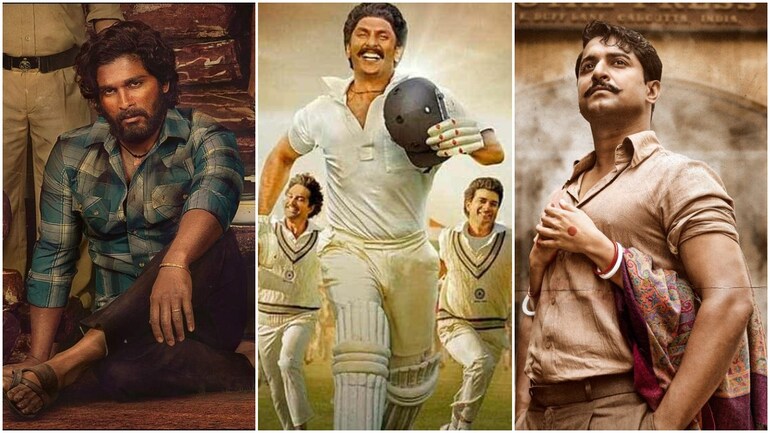 (L-R) Allu Arjun's Pushpa faces competition from Ranveer Singh's 83 and Nani's Shyam Singha Roy.