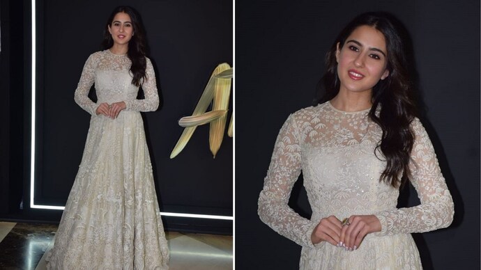 Sara Ali Khan in Rs 3 lakh embroidered gown is a vision in white for ...