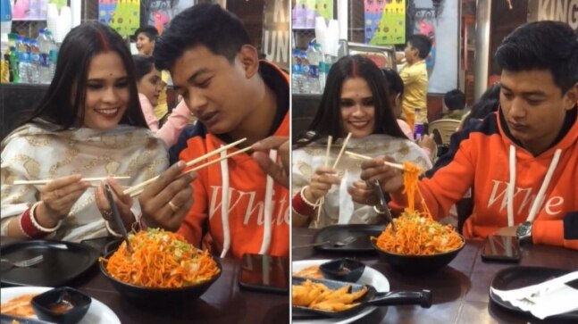 Husband teaches wife how to use chopsticks in viral video. Adorable, says Internet