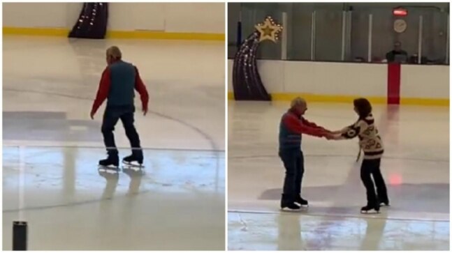 77-yr-old cancer patient skates on ice in viral video. Never too late to learn, says Internet