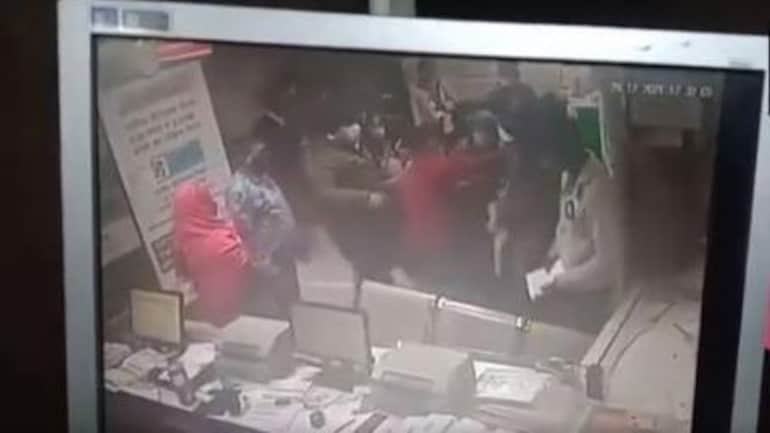 The guard was beaten in the Chhatarpur area of Delhi. (Screen grab)