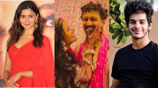 Alia Bhatt to Ishaan Khatter, Bollywood showers love on Katrina-Vicky's haldi pics