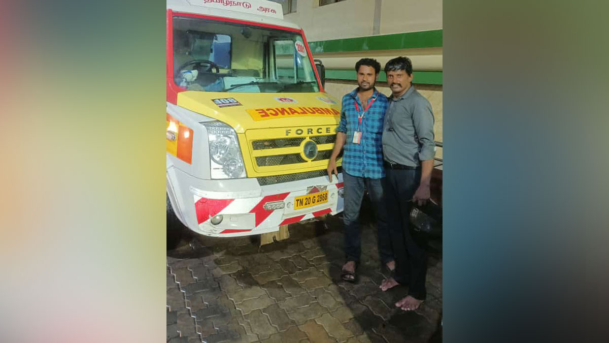 Bank manager makes way for ambulances amid heavy rain in Chennai | Viral Video