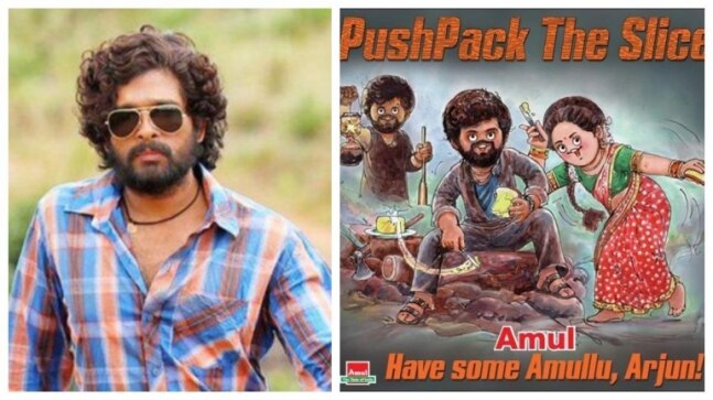 Pushpa gets the cutest tribute from Amul. Allu Arjun says Allu to Mallu to Amullu Arjun - Vimarsana News