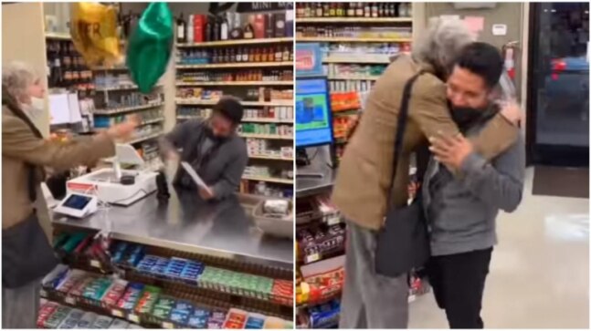 86-yr-old woman splits lottery prize money with store cashier who sold her the ticket. Watch viral video