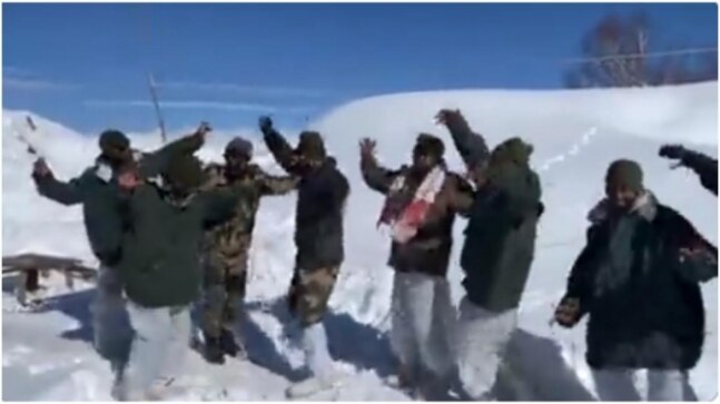 BSF troops dance and celebrate Bihu at freezing temperature in Kashmir. Watch video