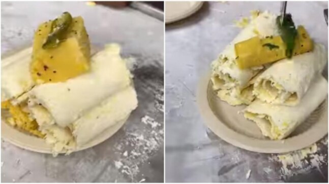 Delhi man makes ice cream rolls with dhokla and khandvi in viral video. Pathetic, says Internet