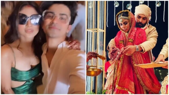 Mouni Roy, Suraj Nambiar's sangeet ceremony begins. Pratik Utekar shares glimpse