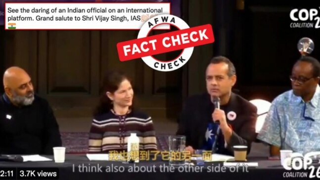 Fact Check: This is not IAS officer Vijay Singh lashing out at the West over their 'colonial mindset' - Vimarsana News