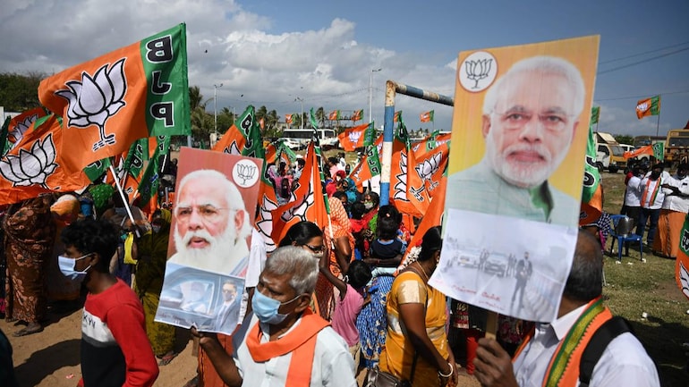BJP workers protest in Chennai on Friday against the Punjab government for “breaching security” during Prime Minister Modi's visit