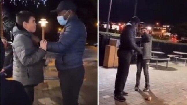 McDonald's security guard slaps boy after he plays a prank on him. Watch video