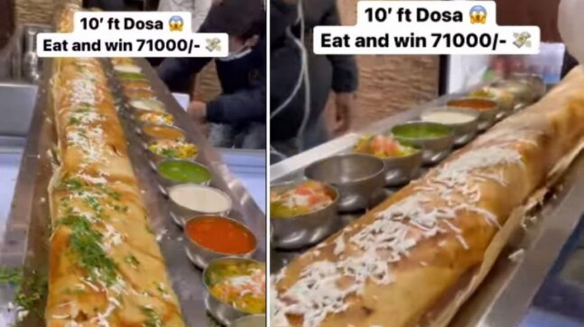 This Delhi eatery will give you Rs 71k if you finish their 10-foot long dosa. Are you up for the challenge?