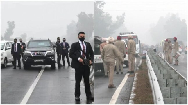 Watch the moment PM Modi's convoy was stuck on flyover in Punjab's Ferozepur