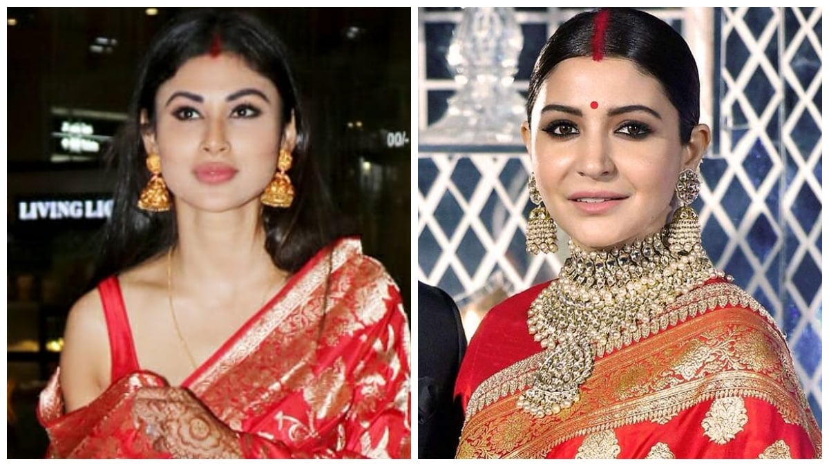 Mouni Roy to Anushka Sharma, Bollywood brides prove red Banarasi ...