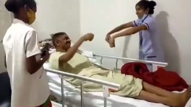 Nurse dances to cheer up paralysis patient during physiotherapy session in viral video. Internet reacts