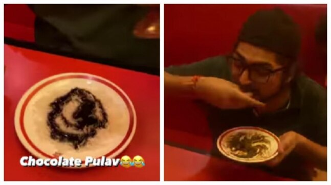 Chocolate Maggi can take a backseat as chocolate pulav is here to disgust you. Viral video