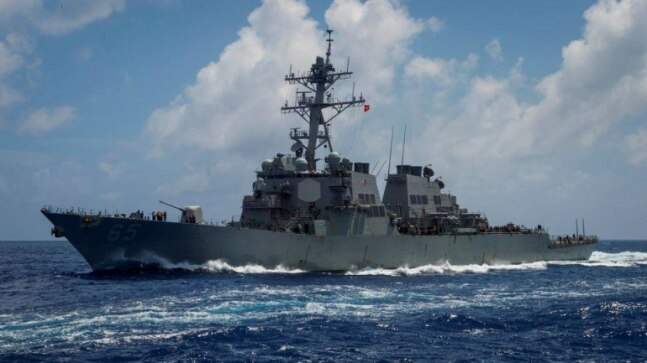 China says it warned away US warship in South China Sea