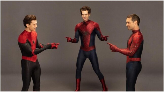 Tom Holland, Tobey Maguire and Andrew Garfield recreate the viral Spider-Man meme. Legendary, says Internet
