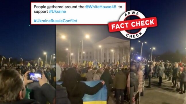 Fact Check: No, this is not Americans protesting in support of Ukraine in front of the White House - Vimarsana News