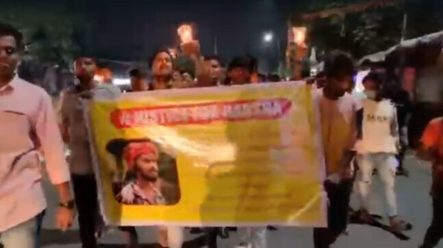 Candle march in Hyderabad over Harsha’s death turns into scuffle, police intervene swiftly | Video