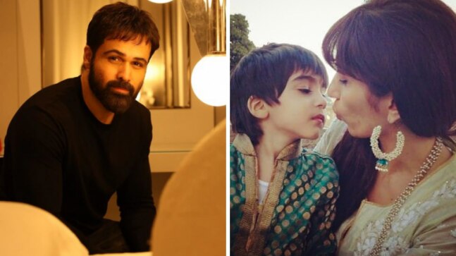 Emraan Hashmi says 'like father like son' as son Ayaan almost kisses mom Parveen in pic