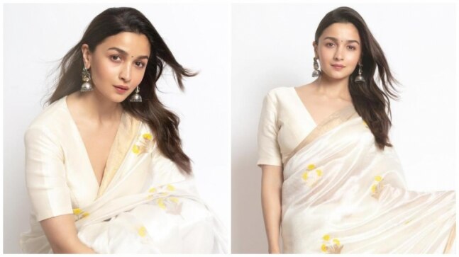Another day, Alia Bhatt in another white saree for Gangubai Kathiawadi promotions. Neetu Kapoor loves it