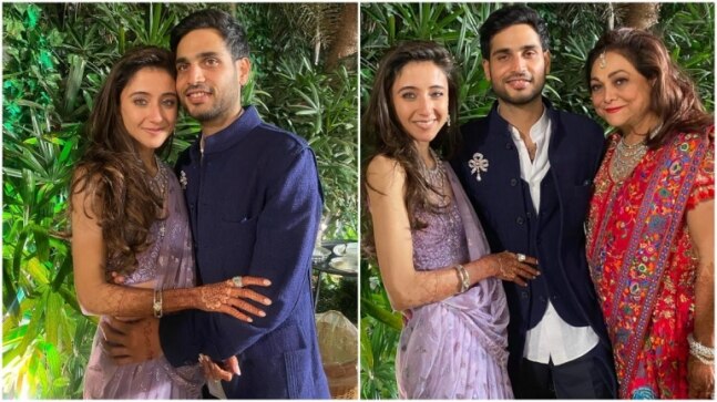 Anmol Ambani and Khrisha Shah, such a glamorous couple. See pics from their Mumbai wedding reception