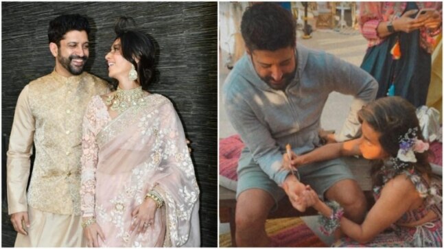 Shibani Dandekar applies mehendi on Farhan Akhtar's hand in unseen wedding pic
