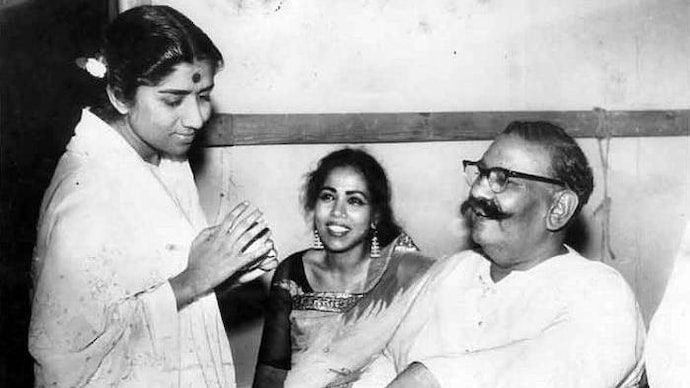 Lata Mangeshkar with Bade Ghulam Ali.