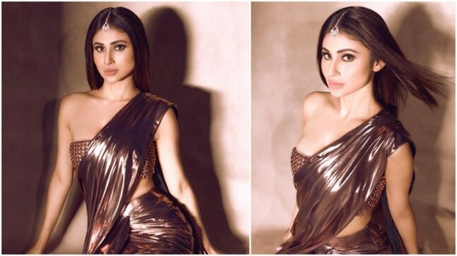Mouni Roy in Rs 22k metallic saree is sensational as ever in new pics. Seen yet?