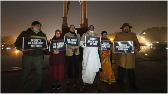 TMC protests as hologram of Netaji goes missing at India Gate