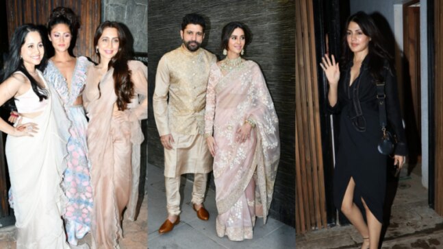 Farhan Akhtar, Shibani Dandekar's post-wedding party was all about smiles and laughter. Watch