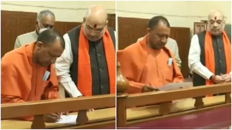 Yogi Adityanath enters UP poll pray, files nomination from Gorakhpur Urban accompanied by Amit Shah - Elections News