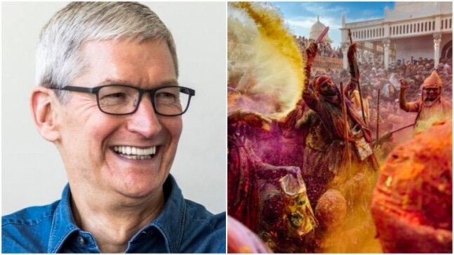 Apple CEO Tim Cook shares pics clicked by Indian photographers to wish everyone on Holi - Vimarsana News