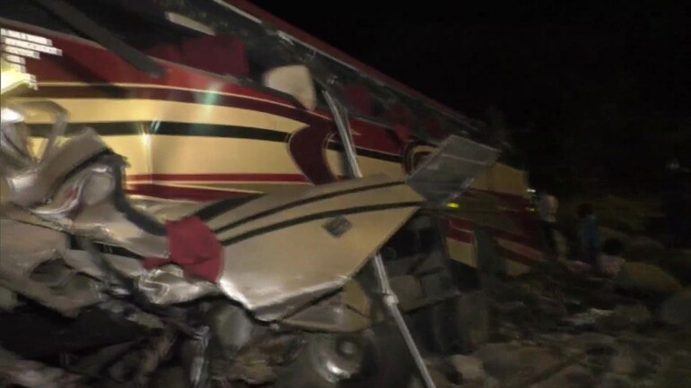 Seven people died in an accident in Andhra Pradesh on Saturday night. (Photo: ANI) Seven people died in an accident in Andhra Pradesh on Saturday night. (Photo: ANI)