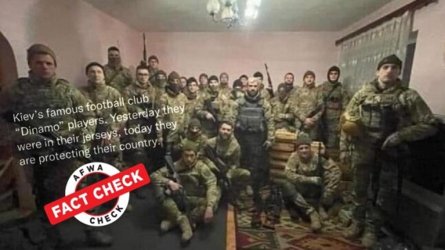 Fact Check: No, this is not Dynamo Kyiv football squad geared up to face Russian invaders
