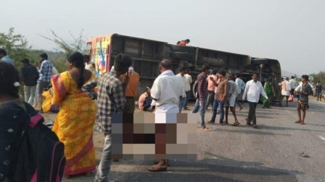 8 dead, 25 injured as bus overturns in Karnataka’s Tumkur