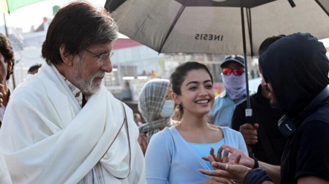 Pushpa star Rashmika Mandanna replies 'jhukega nahi' to Amitabh Bachchan's Goodbye BTS pic