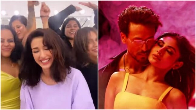Disha Patani grooves to Tiger Shroff's new single Poori Gal Baat with her team. Watch - Vimarsana News