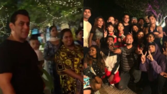 Salman Khan enjoys family time with sister Arpita on nephew Ahil's birthday party. Watch
