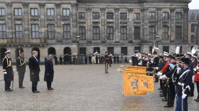 President Kovind accorded ceremonial welcome by King and Queen of Netherlands - Vimarsana News