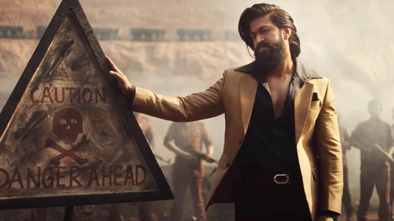 Yash in a still from KGF: Chapter 2. Yash in a still from KGF: Chapter 2.