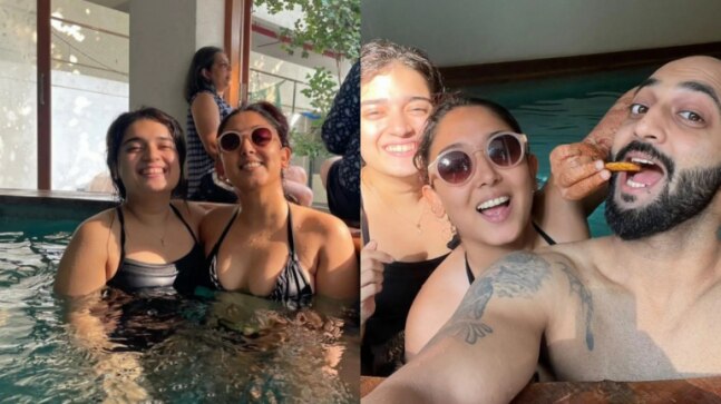 Ira Khan's Sunday was all about pool, fries, friends and fun. See pics