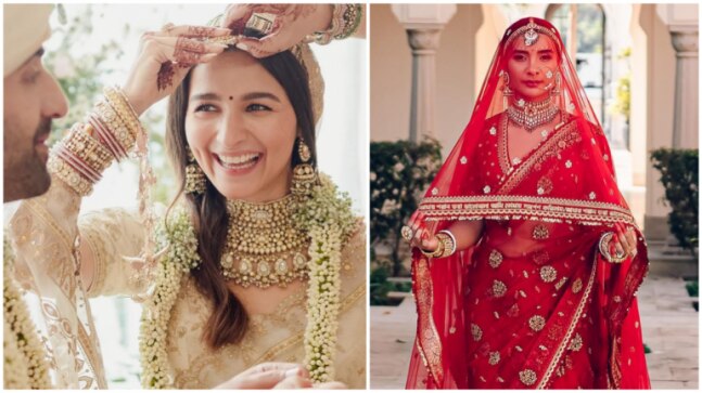 Alia Bhatt to Patralekhaa, celeb brides who wore sarees with veil for wedding festivities - Vimarsana News
