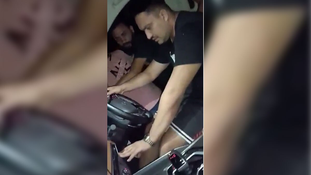 Congress MLA Hukum Karada's son rammed into a businessman's car in MP's Sehore on Sunday night. (Photo: Screengrab)