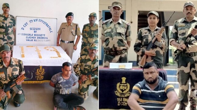 Gold worth over Rs 6 crore seized at Indo-Bangladesh border; 2 arrested - Vimarsana News