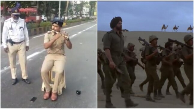 Mumbai cop plays Sandese Aate Hai tune on flute in viral video. Internet is all hearts
